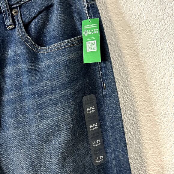 Gap High Rise Wide Leg Jeans Womens Size 14 32 Regular Dark Wash - Picture 5 of 6